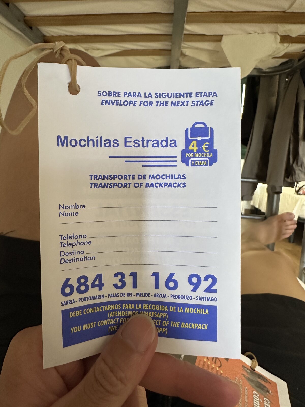 Mochilas Estrada，一個背包 4 歐。