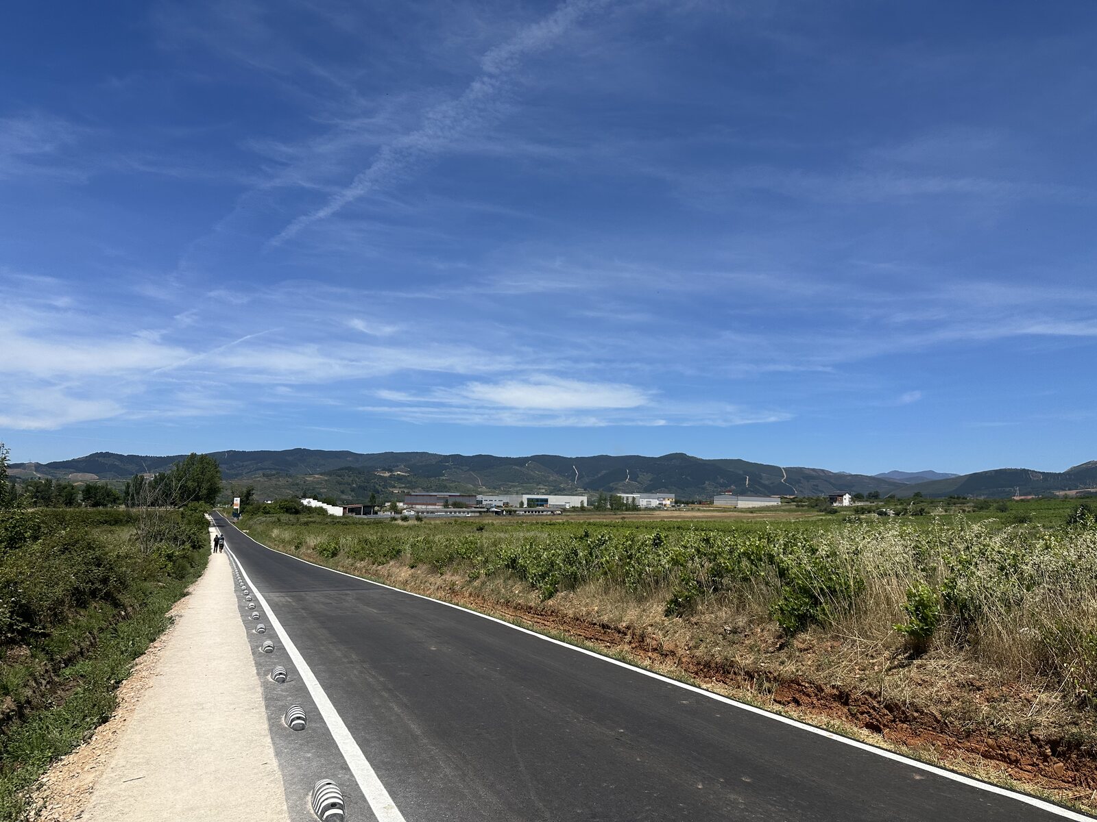 遮蔭極少的筆直公路
